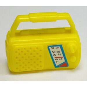 VTG 2001 Mattel Barbie Coleman Campin' Gear Playset REPLACEMENT RADIO Yellow EUC
